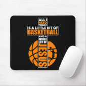 Christelijk basketbalkruis muismat (Met muis)