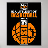 Christelijk basketbalkruis poster (Voorkant)