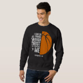 Christelijk Basketball Religieuze Inspirerend Bask Trui (Voorkant volledig)