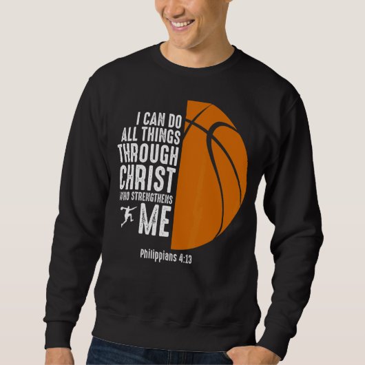 Christelijk Basketball Religieuze Inspirerend Bask Trui (Voorkant)