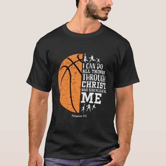 Christelijk Basketball Shirt Ik kan alle dingen do (Voorkant)
