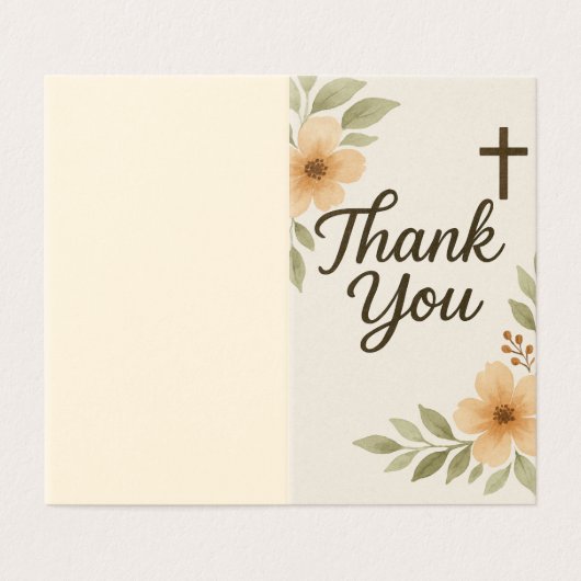 Christelijk bedankpas kaart (Buitenkant ongevouwen)