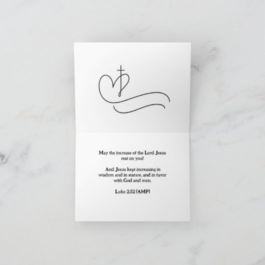 Christelijk bedankt kaart (Binnen)