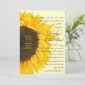 Christelijk ben ik mijn Beloved Sunflower Weddenit Kaart (Staand voorkant)