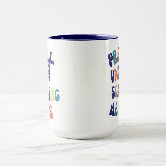 Christelijk bidden tot er iets gebeurt met Retro Mok (Midden)