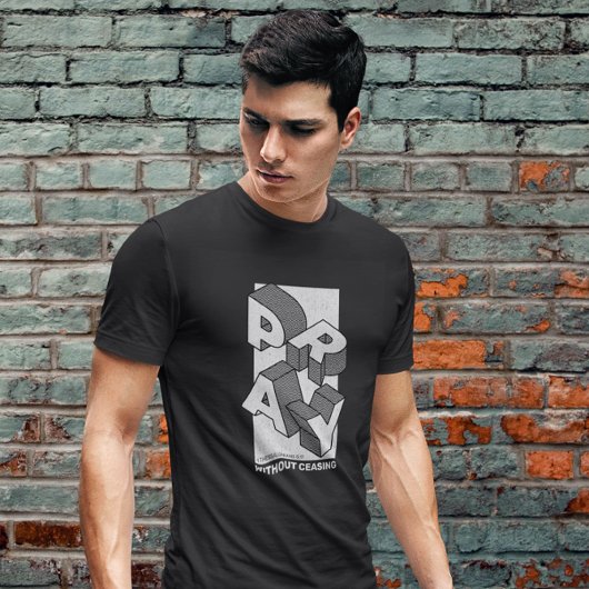 Christelijk Bidden Zonder Opgave Modern Ontwerp T-shirt