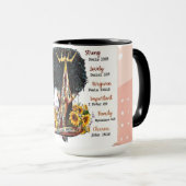 Christelijk bidden zwarte koningin melanine sista  mok (Voorkant rechts)