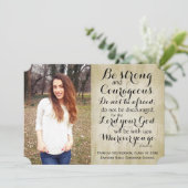  Christelijk bijbelbeeld Afstuderen Verse foto Kaart (Staand voorkant)