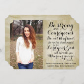  Christelijk bijbelbeeld Afstuderen Verse foto Kaart (Voorkant / Achterkant)