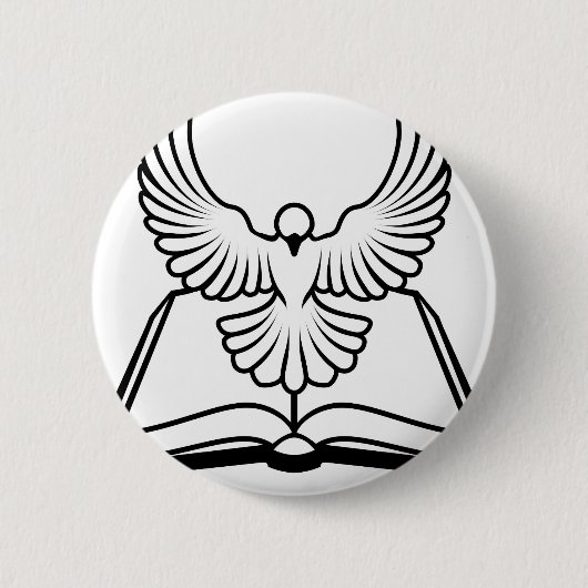 Christelijk bijbeldoekconcept ronde button 5,7 cm (Voorkant)
