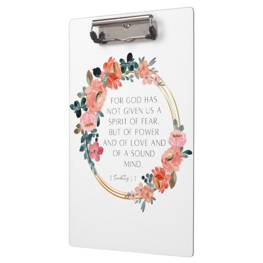 Christelijk Bijbels Floral, groot klembord (Links)