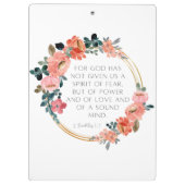 Christelijk Bijbels Floral, groot klembord (Achterkant)