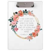 Christelijk Bijbels Floral, groot klembord (Voorkant)