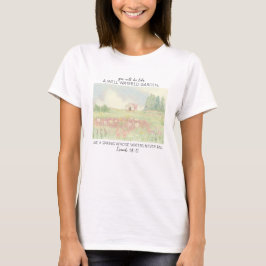 Christelijk Bijbelvers Bloemenveld T-shirt
