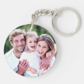 Christelijk Bijbelvers Blush Roze Bloemen Foto Sleutelhanger (Achterkant)