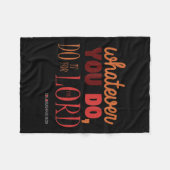 Christelijk Bijbelvers citaat - Kolossenzen 3_23 G Fleece Deken (Voorkant (Horizontaal))