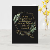 Christelijk Bijbelvers citaat Psalm 62 6 Kaart (Gele Bloem)