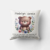 Christelijk Bijbelvers Custom Baby Nursery Kussen (Achterkant)