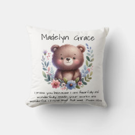 Christelijk Bijbelvers Custom Baby Nursery Kussen