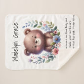 Christelijk Bijbelvers Custom Baby Nursery Sherpa Deken (Voorkant (horizontaal))