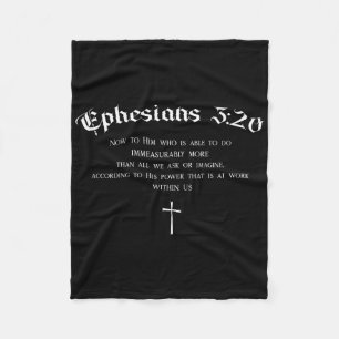 Christelijk Bijbelvers Efeziërs 3_20 Bid Kracht Ba Fleece Deken