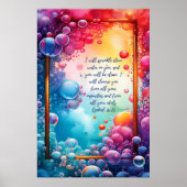 Christelijk Bijbelvers Ezechiël 36:25 Poster (Voorkant)