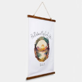 Christelijk Bijbelvers Hout Topped Wandtapijt Hangend Wandkleed (Gebogen)