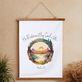 Christelijk Bijbelvers Hout Topped Wandtapijt Hangend Wandkleed