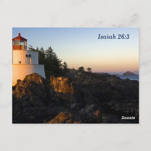 Christelijk Bijbelvers Jesaja 26:3 Vrede Briefkaart (Achterkant)