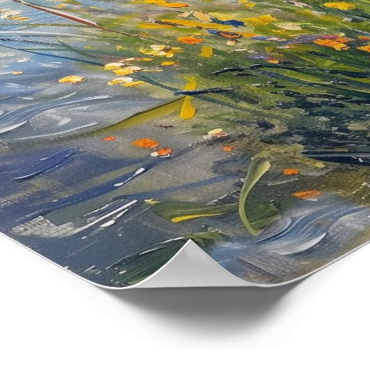 Christelijk Bijbelvers Jesaja 43:2 River Poster (Hoek)