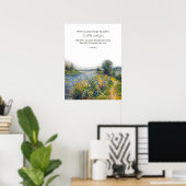 Christelijk Bijbelvers Jesaja 43:2 River Poster (Thuiskantoor)