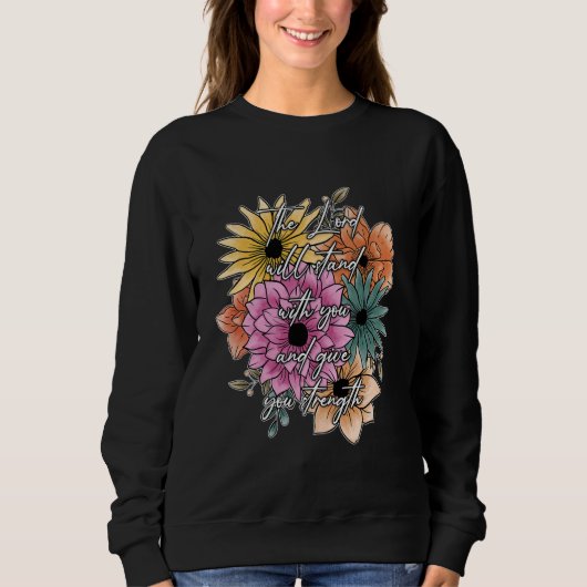 Christelijk Bijbelvers Jesus Boho Flowers M Trui (Voorkant)