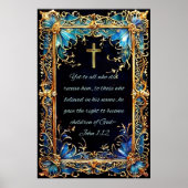 Christelijk Bijbelvers Johannes 1:12 Poster (Voorkant)