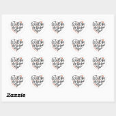 Christelijk Bijbelvers ✝️ Love Heart Design Ronde Sticker (Vel)