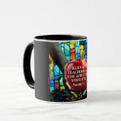 Christelijk Bijbelvers met een Apple Stain Glass Mok (Voorkant links)