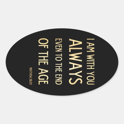 Christelijk Bijbelvers uit de Schrift - Matteüs 28 Ovale Sticker (Voorkant)