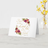 Christelijk Bijbelvers: Vertrouw op de Heer Kaart (Gele Bloem)