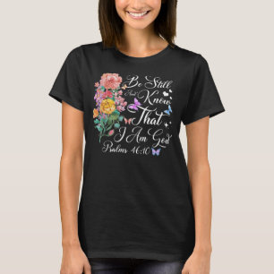 Christelijk Bijbelvers Vlinder Flower Faith God J T-shirt
