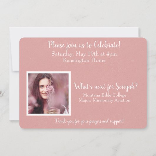 Christelijk Bijbelverse Afstuderen Foto collage Kaart (Achterkant)