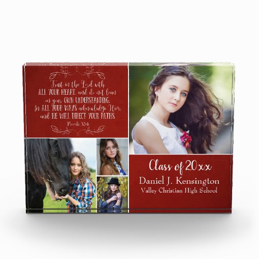 Christelijk Bijbelverse Afstuderen Foto Collage Ro (Voorkant)