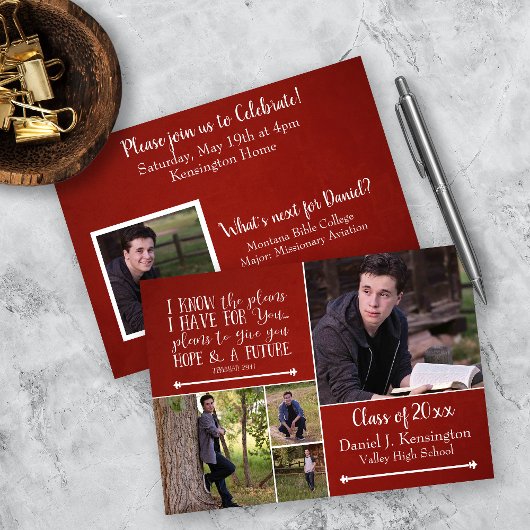 Christelijk Bijbelverse Afstuderen Foto Collage Ro Kaart
