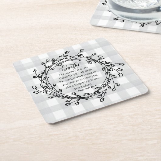 Christelijk Bijbelverse Inspirerend Kartonnen Onderzetters (Schuin)