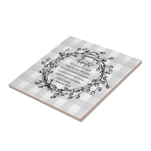 Christelijk Bijbelverse Inspirerend Tegeltje (Zijkant)