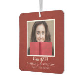 Christelijk Bijbelverse Rustic Red Afstuderen Foto Luchtverfrisser (Links)