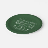 Christelijk Bijbelverse Typografie Groen Afstudere Papieren Bordje (Gekanteld)