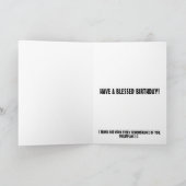 CHRISTELIJK BIRTHDAY CABIN ART WENSKAART KAART (Binnen)