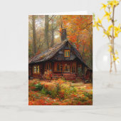 CHRISTELIJK BIRTHDAY CABIN ART WENSKAART KAART (Gele Bloem)