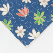 Christelijk Blauw Bloemmotief Fleece Deken (Hoek)