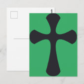 Christelijk blauw kruis briefkaart (Voorkant / Achterkant)