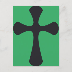 Christelijk blauw kruis briefkaart